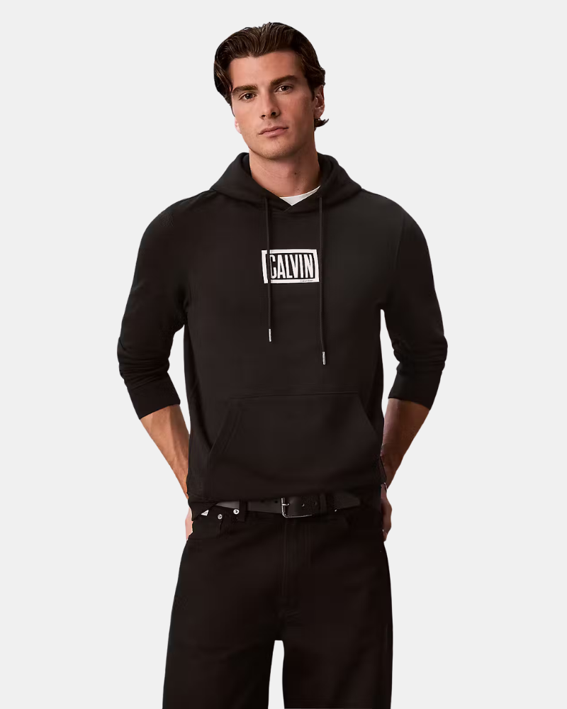 Camisola com capuz para homem CALVIN KLEIN Preto LV04RH246GUB1
