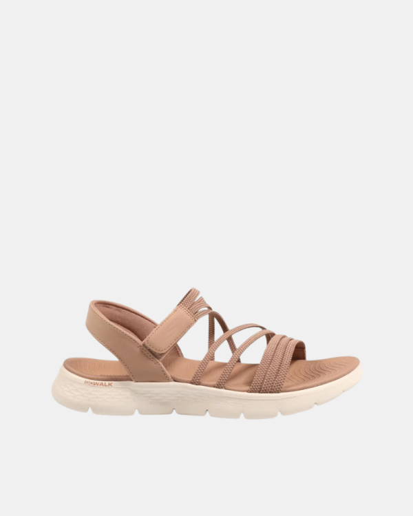 Sandalias Abiertas Mujer SKECHERS Taupe 141473 GO WALK FLEX