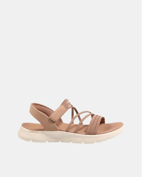 Sandalias Abiertas Mujer SKECHERS Taupe 141473 GO WALK FLEX