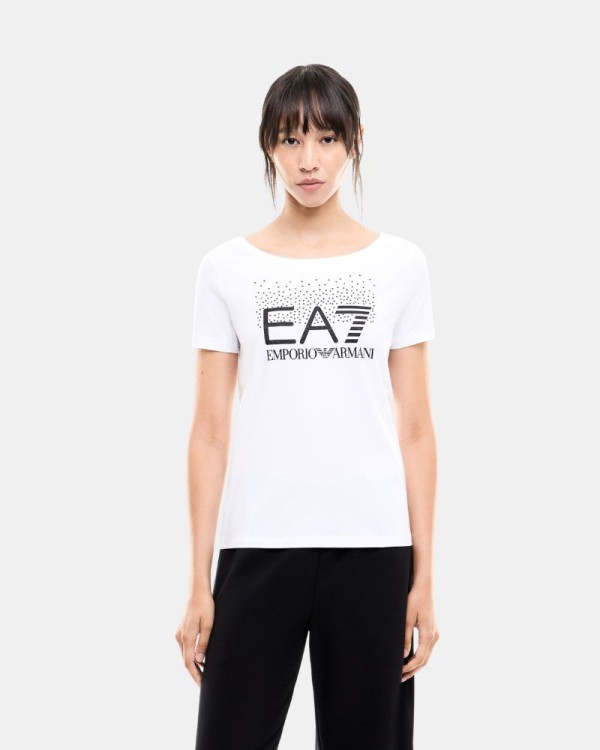 Camisetas de manga curta para mulher EA7 Branco 7W001444 AF10373