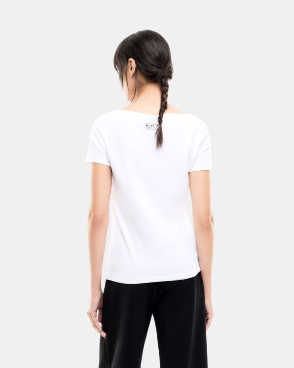 Camisetas de manga curta para mulher EA7 Branco 7W001444 AF10373