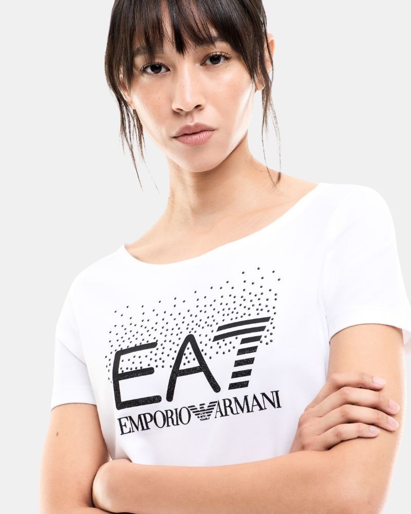 Camisetas de manga curta para mulher EA7 Branco 7W001444 AF10373