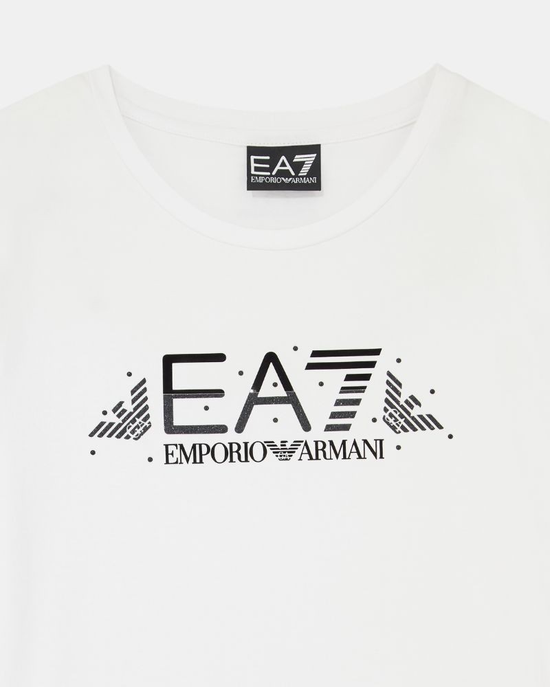 T-shirts de manga curta para mulher EA7 Brancas 7W001445 AF10373