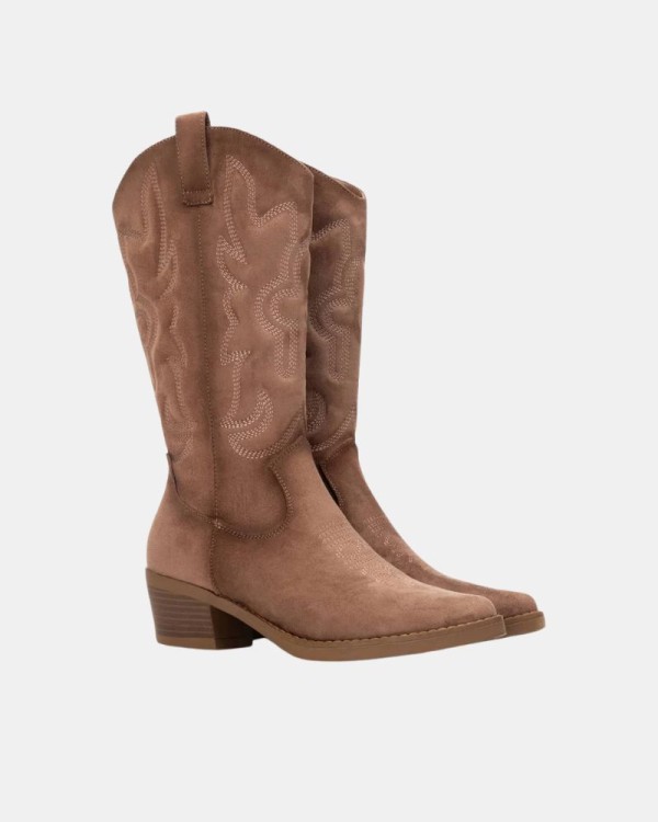 Botas Altas Cowboy Mujer REFRESH Taupe 173085
