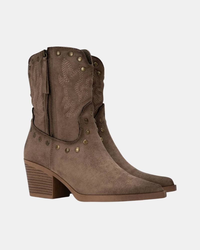 Botines Cowboy Bajos Mujer XTI Taupe 146507