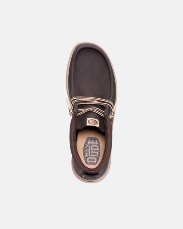 Botins baixos para homem HEY DUDE castanho 42051 WALLY MID CLASSIC