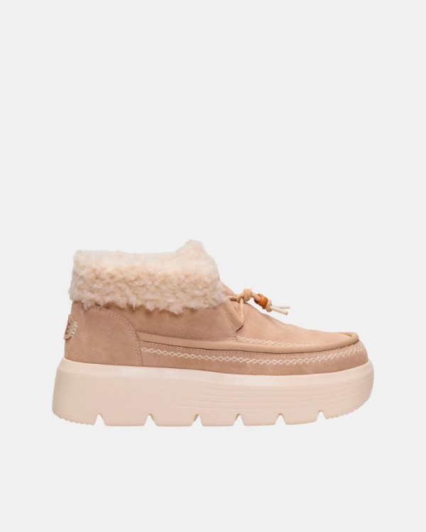 Botas baixas de pelo para mulher HEY DUDE Bege 45638 AUSTIN EDGE LOUNGE