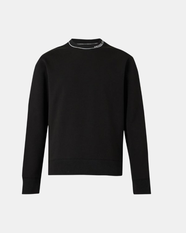 Sweatshirts sem capuz para homem MICHAEL KORS Preto CT652G25MF LOGÓTIPO GOLA CANELADA