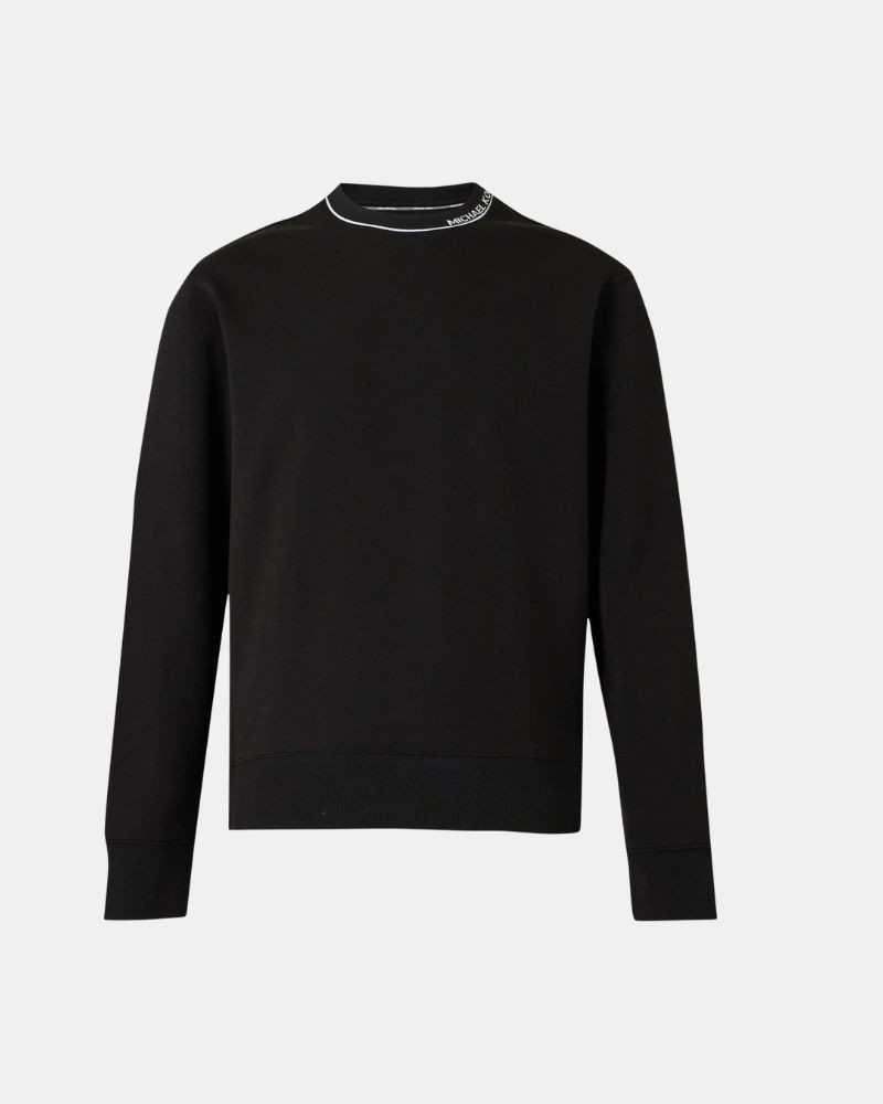 Sweatshirts sem capuz para homem MICHAEL KORS Preto CT652G25MF LOGÓTIPO GOLA CANELADA