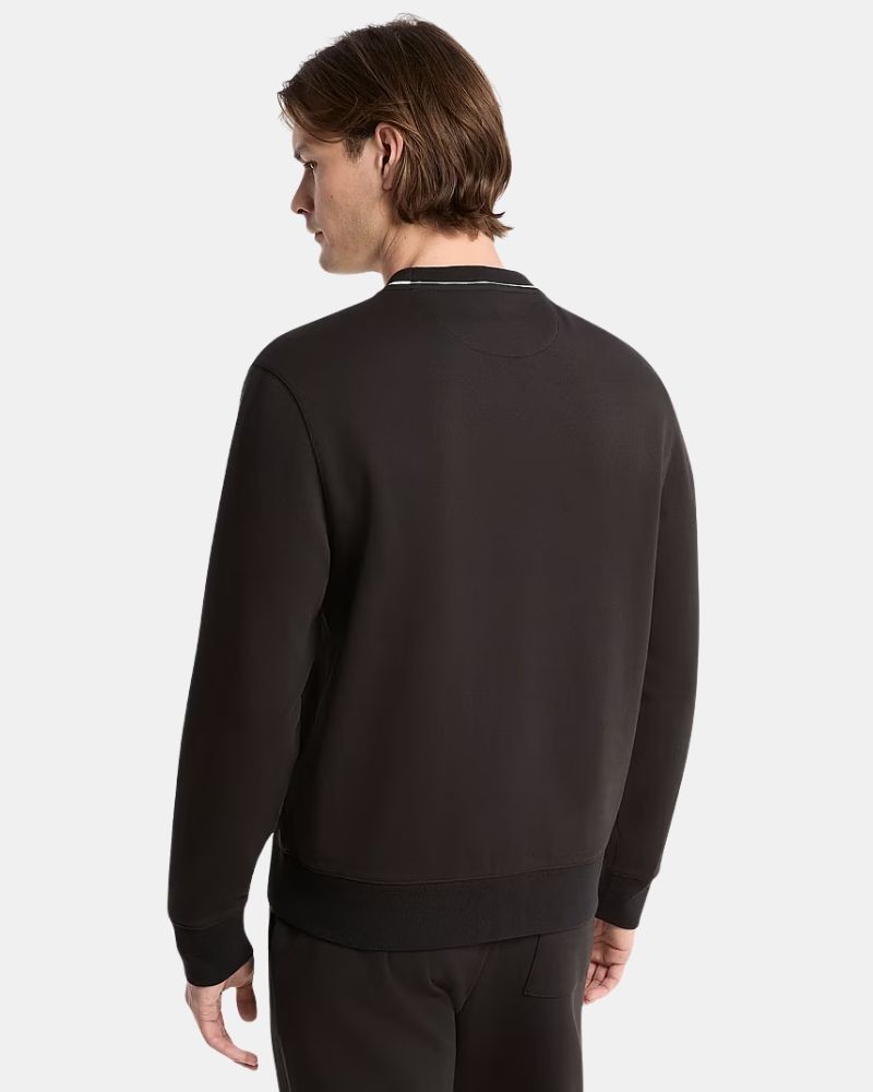 Sweatshirts sem capuz para homem MICHAEL KORS Preto CT652G25MF LOGÓTIPO GOLA CANELADA