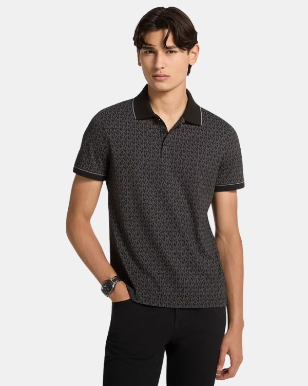 Camisetas Pólos Homem MICHAEL KORS Preto CS650V848T MK SIG GRAMERCY