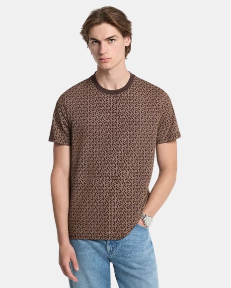 Camisetas Manga corta Hombre MICHAEL KORS Marrón CS5529A5KS MK SIG