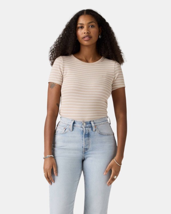 Camisetas Manga curta Mulher LEVIS Bege 001J3 0052 HAYES TEE