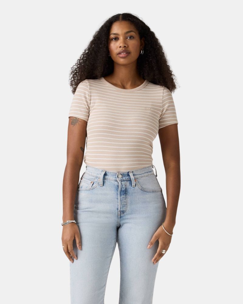 Camisetas Manga curta Mulher LEVIS Bege 001J3 0052 HAYES TEE