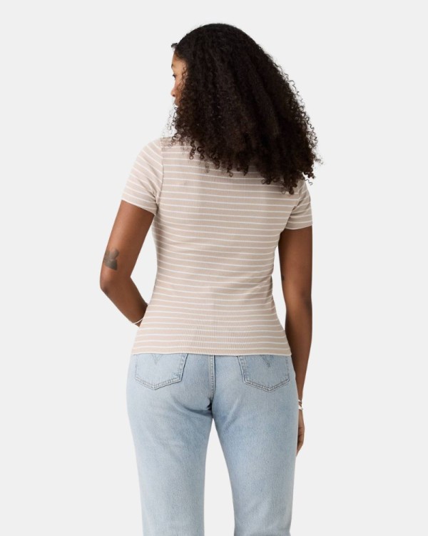 Camisetas Manga curta Mulher LEVIS Bege 001J3 0052 HAYES TEE
