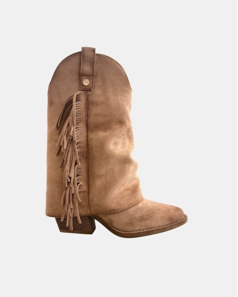 Botas Altas Cowboy Mujer XTI Beige 146104