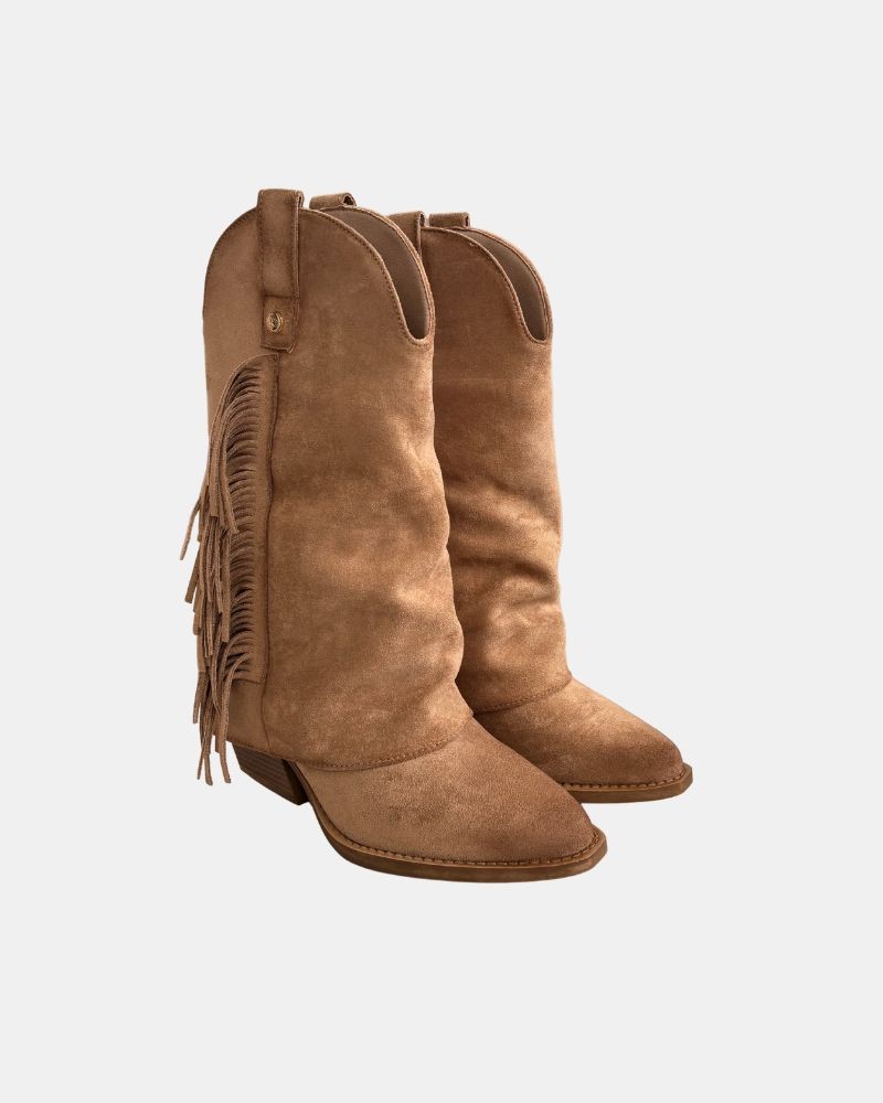 Botas Altas Cowboy Mujer XTI Beige 146104