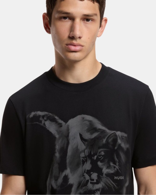 Camisetas Manga corta Hombre HUGO Negro 50568689 DAFFILO