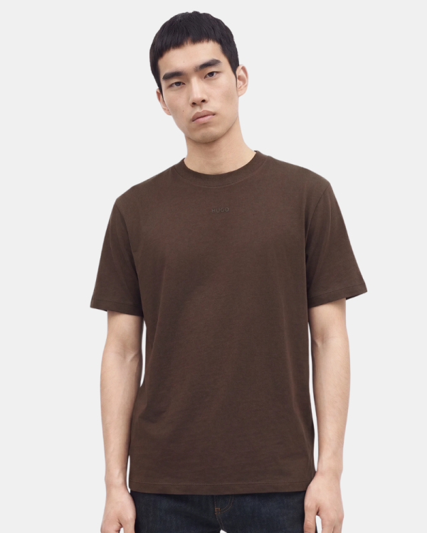 Camisetas Manga corta Hombre HUGO Marrón 50488330 DAPOLINO