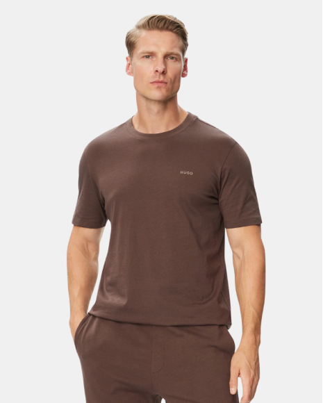 Camisetas Manga corta Hombre HUGO Marrón 50466158 DEERO222