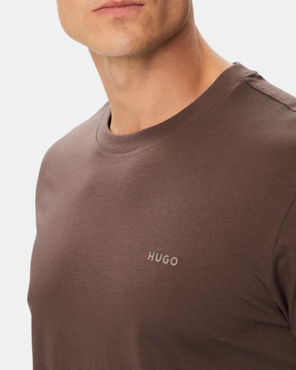 Camisetas Manga corta Hombre HUGO Marrón 50466158 DEERO222