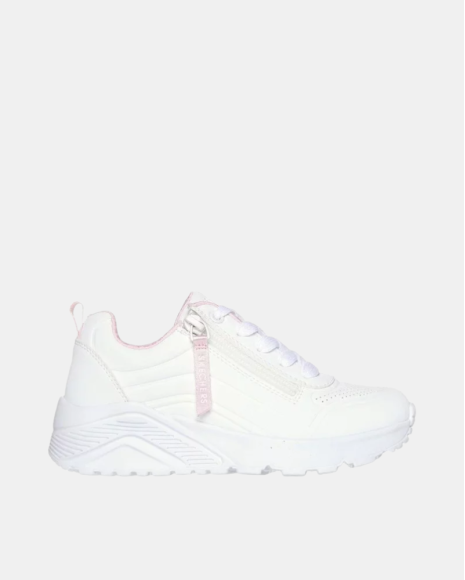 Ténis Baixos Infantil SKECHERS Branco 310387L UNO LITE EASY ZIP