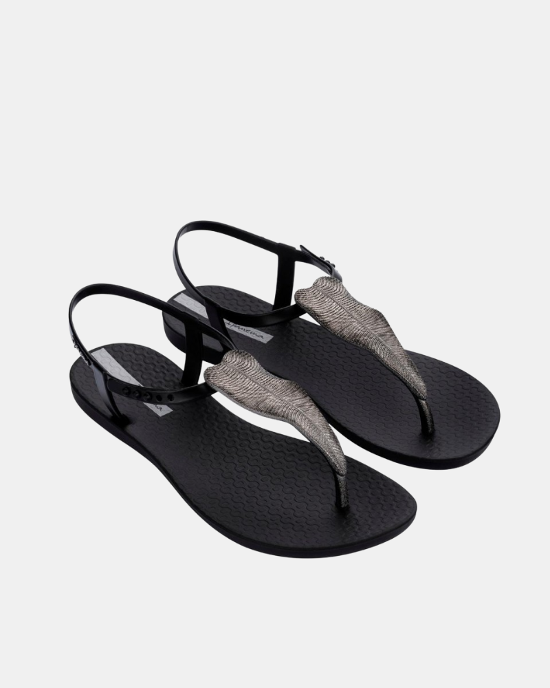 Sandalias De dedo Abiertas Chancletas Mujer IPANEMA Negro 83774 CLASS FLORA