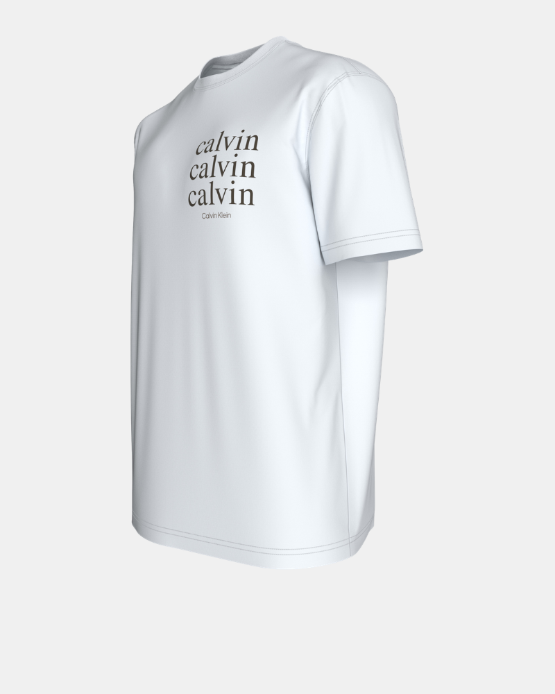 Camisetas de manga curta para homem CALVIN KLEIN Branco LV04RJ816GYAF