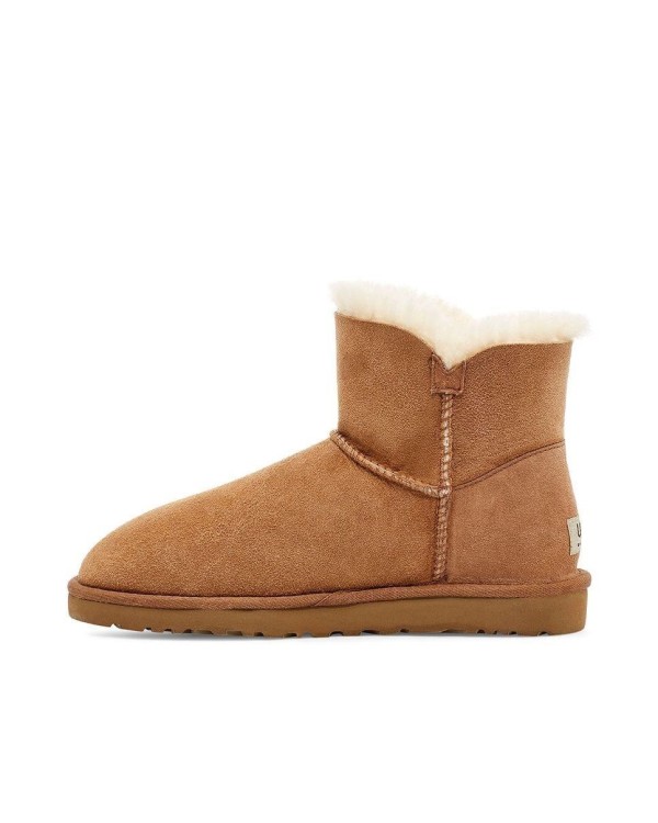 UGG Australia 1016422 MINI BAILEY BUTTON Botas De pelo Mujer Marrón