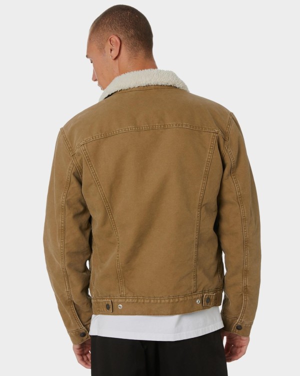 LEVIS 16365 0158 TYPE 3 SHERPA TRUCKER Casacos Manga comprida Casaco Homem Castanho