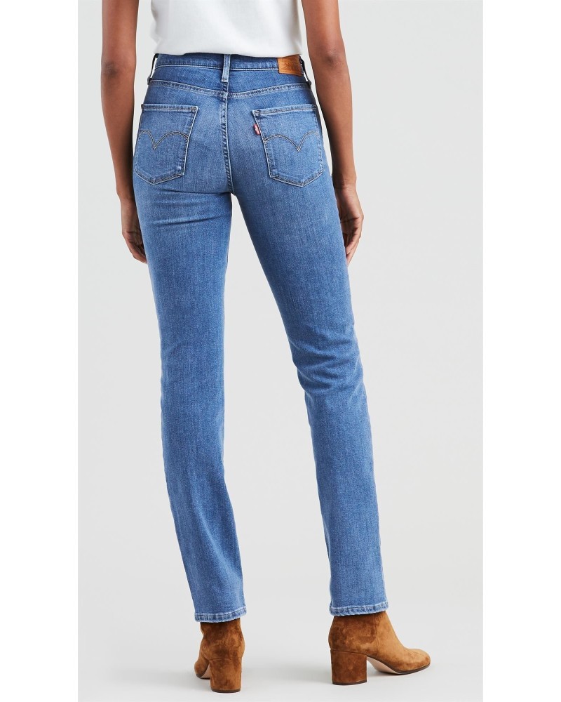 LEVIS 18883 0182 HIGH RISE STRAIGHT Calças de Ganga Longas Mulher Azul