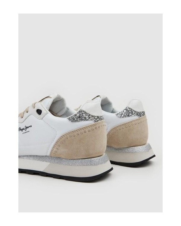 PEPE JEANS PLS31362 DOVER SHINE Sapatilhas Baixas Mulher Branco