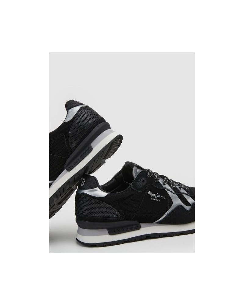 PEPE JEANS PLS31387 BRITT PRINT SQUARE W Sapatilhas Baixas Mulher Preto