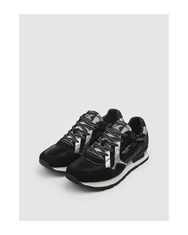 PEPE JEANS PLS31387 BRITT PRINT SQUARE W Zapatillas Bajas Mujer Negro