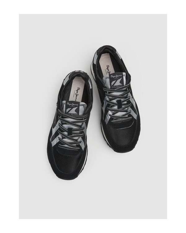 PEPE JEANS PLS31387 BRITT PRINT SQUARE W Sapatilhas Baixas Mulher Preto