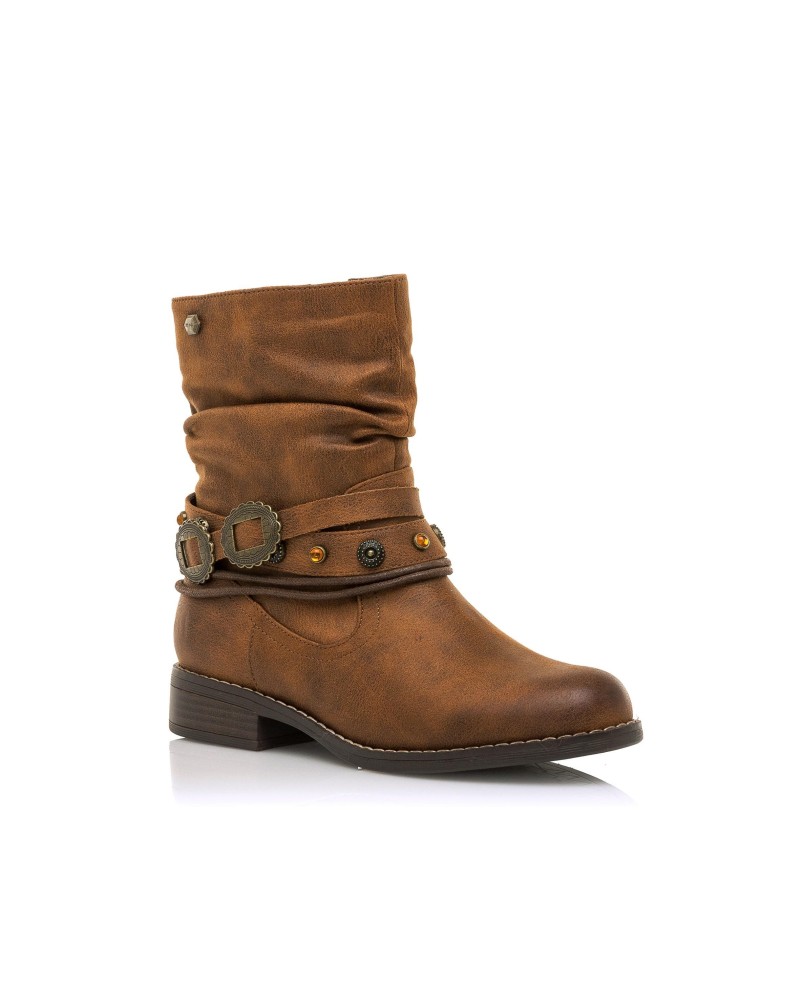 MUSTANG 50491 CAMPERA Botas Femininas Castanho