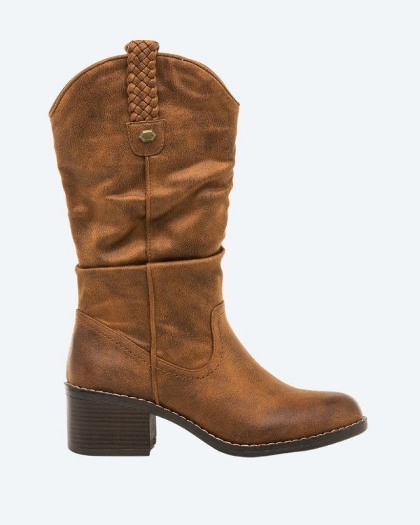 MUSTANG 52463 CAMPERA Botas de Cowboy Altas para Mulher Marrom