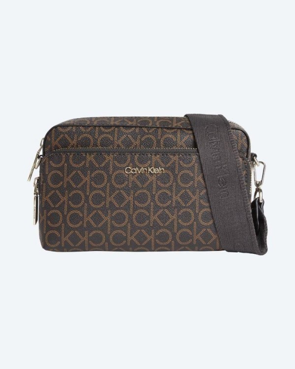 CALVIN KLEIN K60K6107160HD BAG W PKT LG MONO Malas Pequenas Mulher Castanho