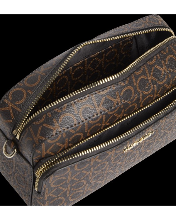 CALVIN KLEIN K60K6107160HD BAG W PKT LG MONO Malas Pequenas Mulher Castanho