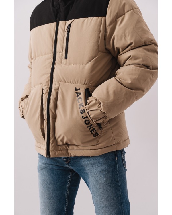 JACK AND JONES 12214648 JCOOTTO PUFFER SN Abrigos Manga larga Plumas Hombre Beige