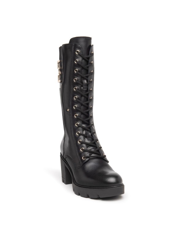 NERO GIARDINI I205862D  Botas Militares Altas Mujer Negro