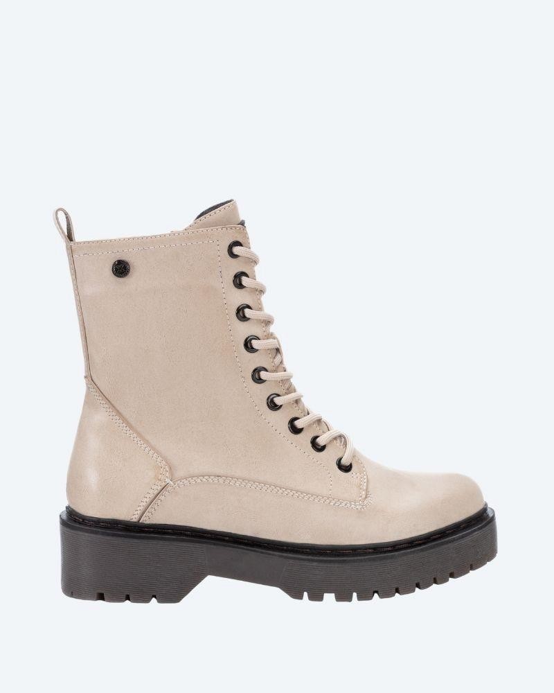 XTI 140173 Botas Militares Femininas Bege