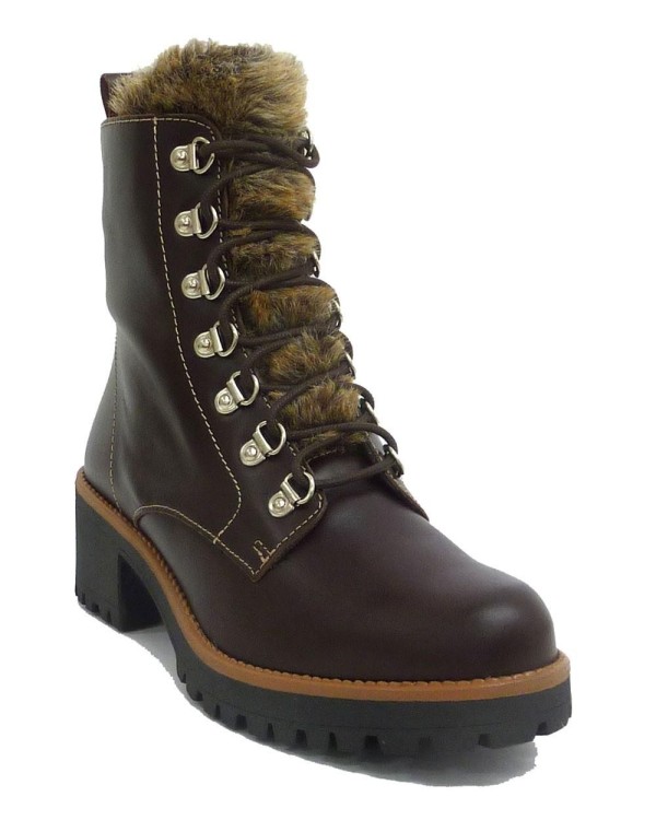 RKS 834739 Botas Militares Mulher Castanho