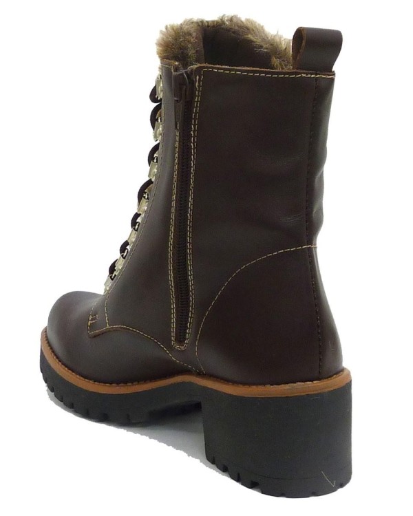 RKS 834739 Botas Militares Mulher Castanho
