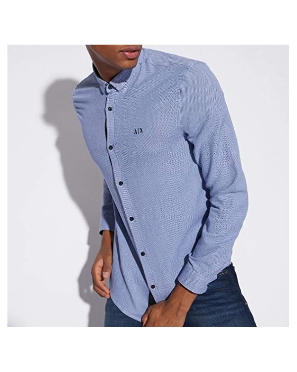 ARMANI EXCHANGE 3LZC12 ZNGSZ Camisas Manga larga Hombre Azul