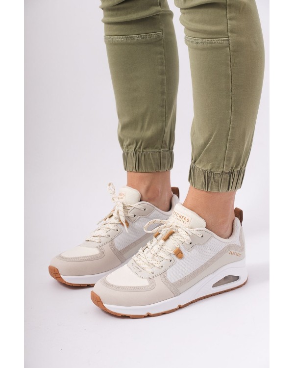 SKECHERS 155356 UNO LAYOVER Zapatillas Bajas Mujer Beige