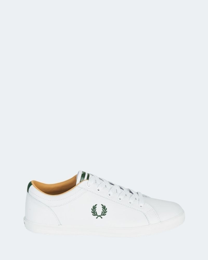 FRED PERRY B1228 BASELINE LEATHER Sapatilhas Baixas Homem Branco