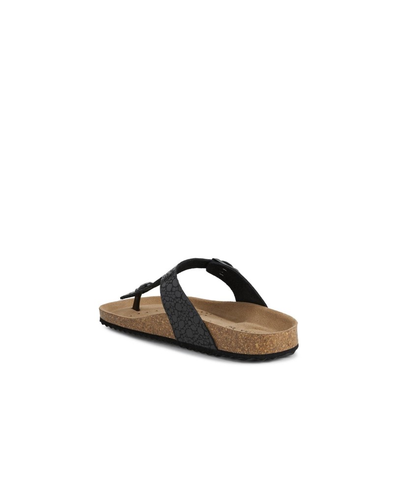 GEOX D15LSB 000VI  Sandálias de Dedo Feminino Preto