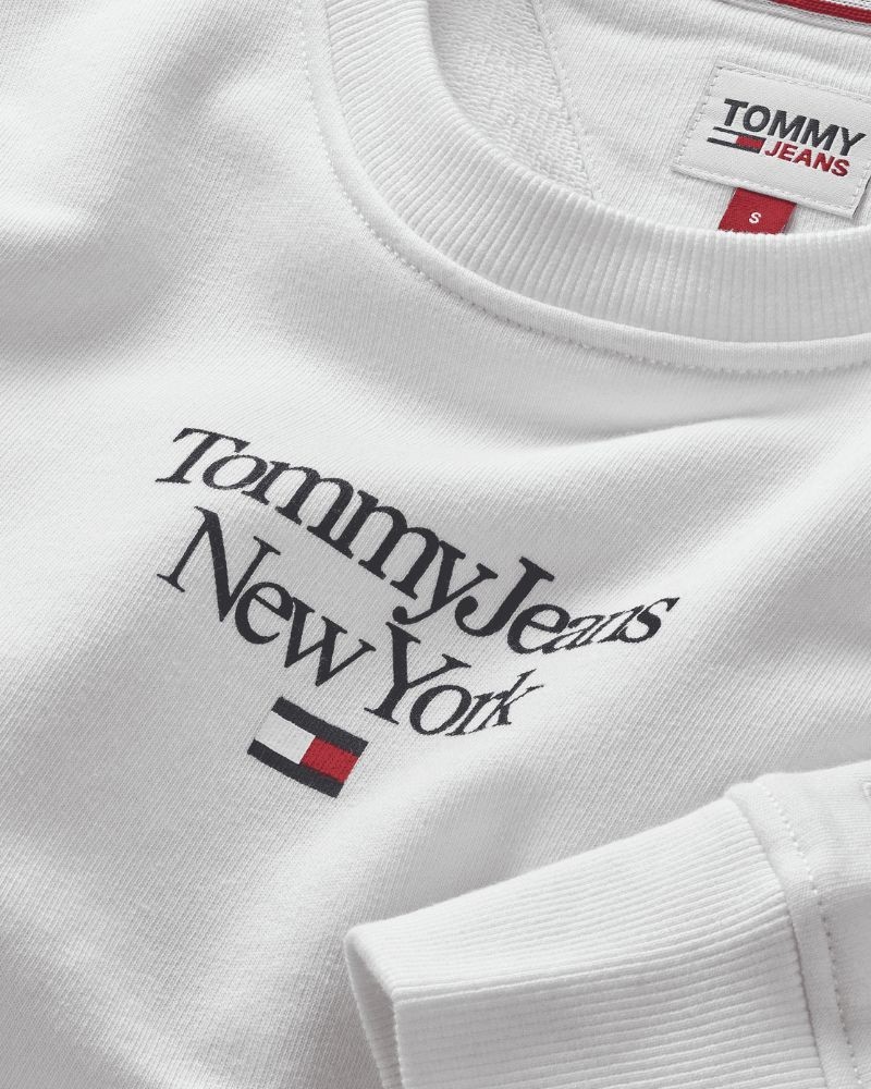 TOMMY HILFIGER DW0DW14851YBR Sweatshirts Manga comprida Sem capuz Mulher Branco