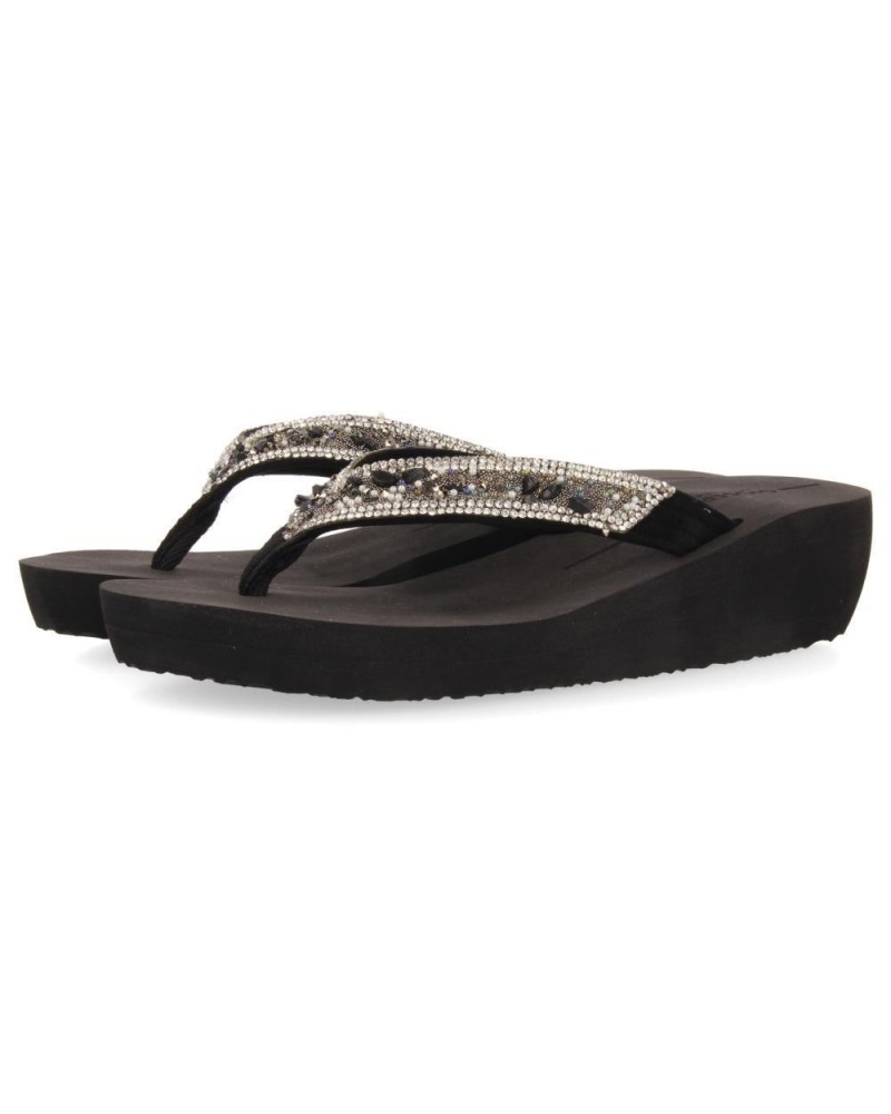 Sandalias De dedo Chancletas Mulher GIOSEPPO Negro 65731 MEZZAGO